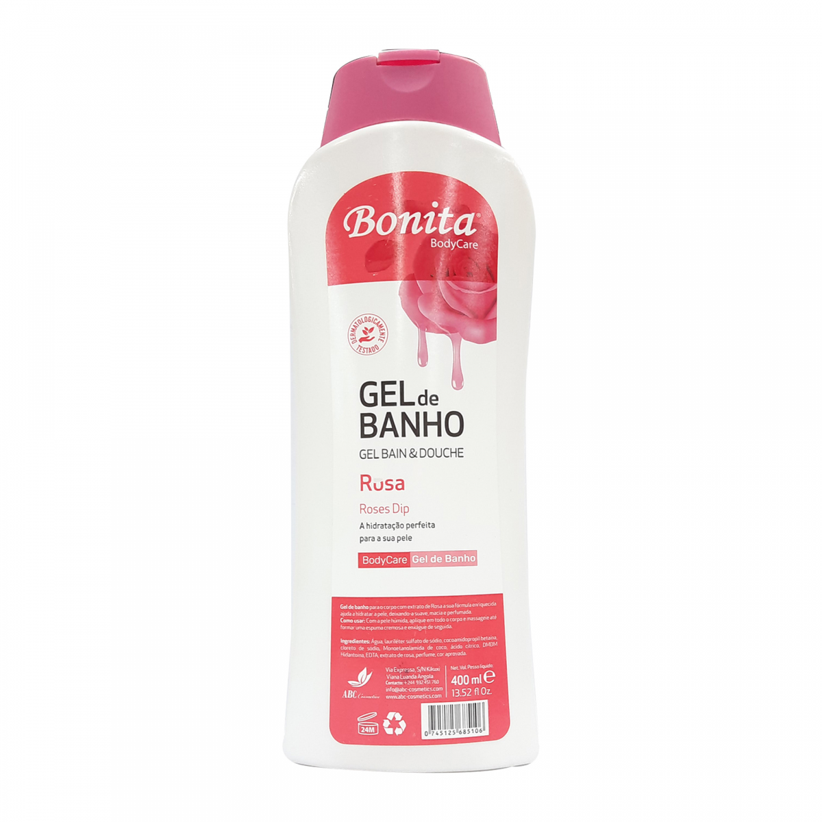 GEL BANHO BONITA 400ML ROSA 30037636 Kibabo Online O Seu